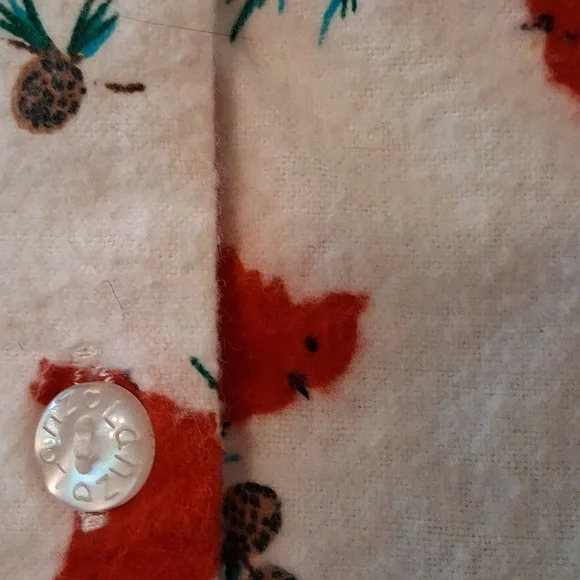 Lanz Medium White and Red Long-Sleeved Nightgown Pajamas - Picture 9 of 11